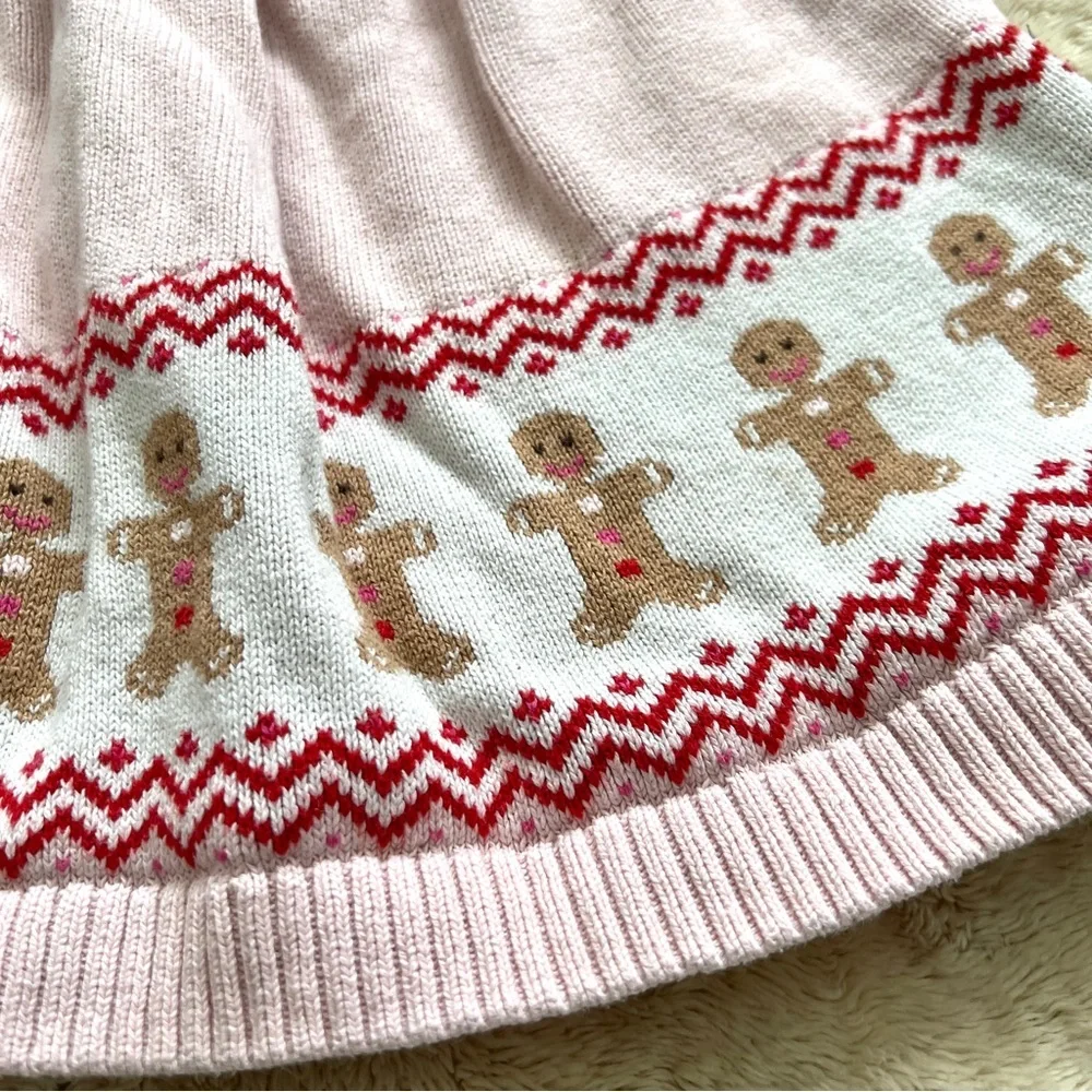 GYMBOREE Girls Pink Gingerbread Man Christmas Skirt Size 7